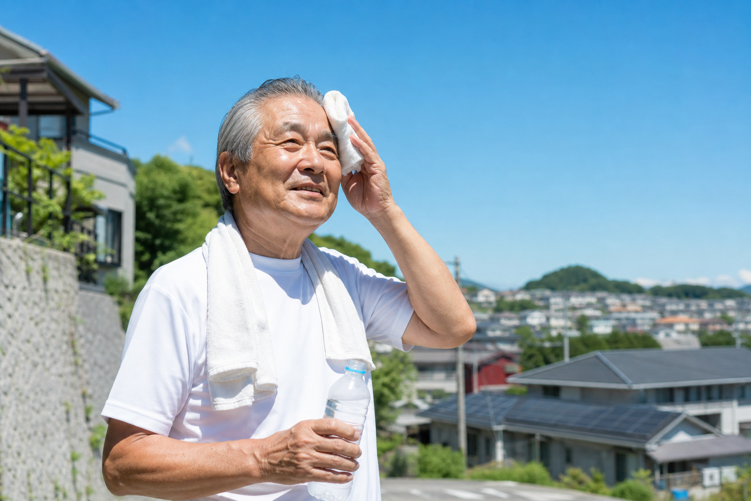 夏の暑さと水分補給に注意するシニア 神戸市 シニア歯科